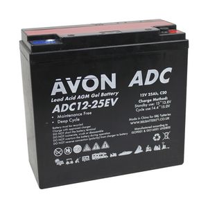 ADC12-25EV AVON DEEP CYCLE AGM GEL BATTERY 25AH-Powerland