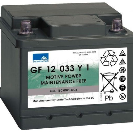 GF12033Y1 SONNENSCHEIN GEL BATTERY (GF1233Y1 / GF 12 33 Y1) 12V 38AH-Powerland