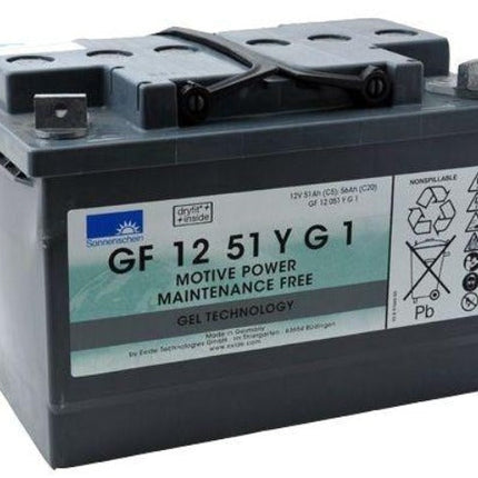 GF12051YG1 SONNENSCHEIN GEL BATTERY (GF1251YG1 / GF 12 51 YG1) 12V 51AH-Powerland