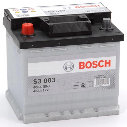 S3 003 BOSCH CAR BATTERY 12V 45AH (CCA 400 amps) Type 077 S3003-Powerland