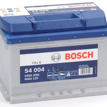 S4 004 BOSCH CAR BATTERY 12V 60AH (CCA 540 amps) Type 075 S4004-Powerland