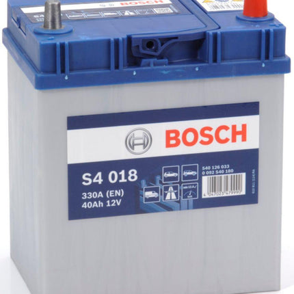 S4 018 BOSCH CAR BATTERY 12V 40AH (CCA 330 amps) Type 054 S4018-Powerland