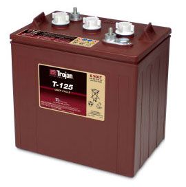 Trojan T-125 6V 240 Ah Deep Cycle battery (T125)-Powerland