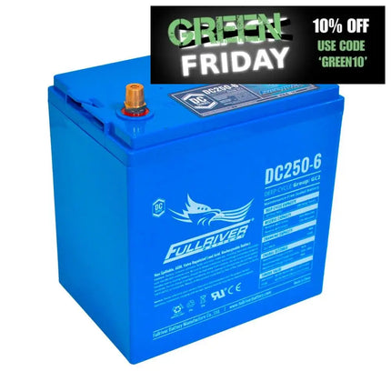 DC250-6 FULLRIVER DC SERIES DEEP CYCLE AGM LEISURE BATTERY 250AH (GC2H)-Powerland