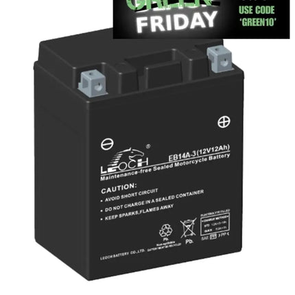 Eb14A-3 - Factory Sealed Motorcycle Battery