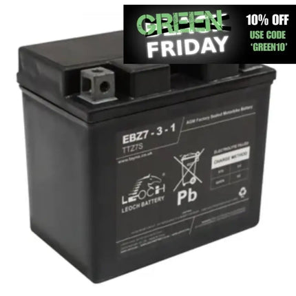 Ebz7-3 Leoch Powerstart Agm Motorcycle Battery