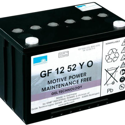 GF12052YO SONNENSCHEIN GEL BATTERY (GF 12 052 YO) 12V 52.7AH-Powerland