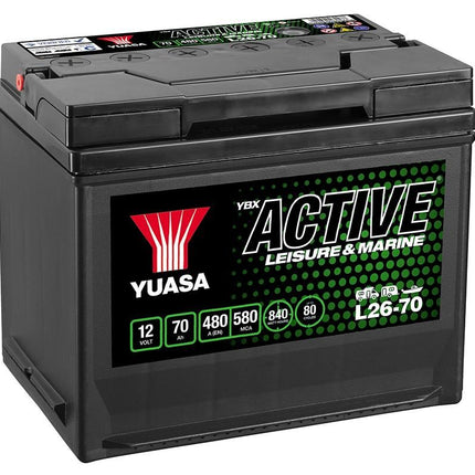 L26-70 YUASA LEISURE BATTERY 12V 100AH CCA (EN) 450A-Powerland