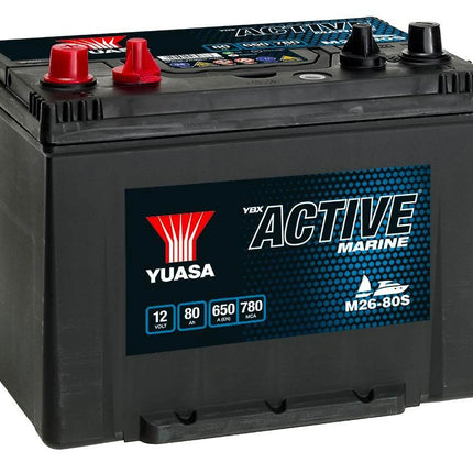 M26-80S YUASA MARINE BATTERY 12V 80AH-Powerland