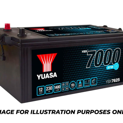 YBX9625 YUASA AGM START STOP PLUS BATTERY 12V 230AH-Powerland