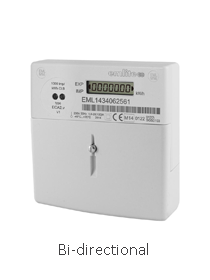 Emlite 1-ph Bi-Directional generation meter 100A (1000 pulse/kWh) incl. Cover-Powerland