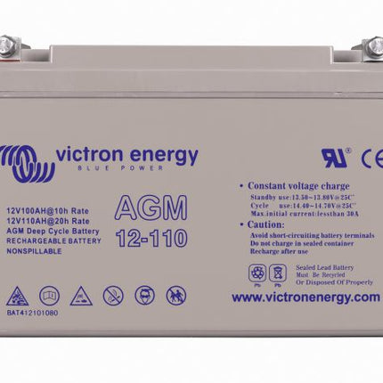 Victron Energy 12V/110Ah AGM Deep Cycle Battery (BAT412101084)-Powerland