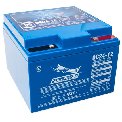DC24-12 FULLRIVER DC SERIES DEEP CYCLE AGM MOBILITY/LEISURE BATTERY 24AH-Powerland