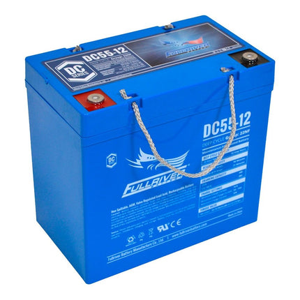 DC55-12 FULLRIVER DC SERIES DEEP CYCLE AGM MOBILITY/LEISURE BATTERY 55AH-Powerland